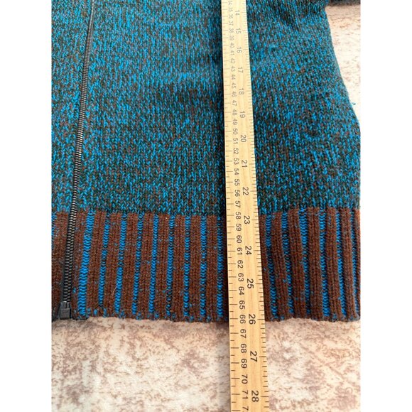 Marni x Uniqlo Mix Color Oversize Knit Wool Blend Full Zip Hoodie Sweater Medium - Picture 7 of 8